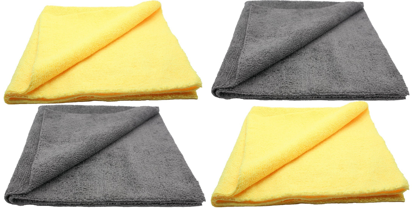 All Purpose Microfiber Towel 320 GSM 20 Pack (10 Grey) (10 Yellow)
